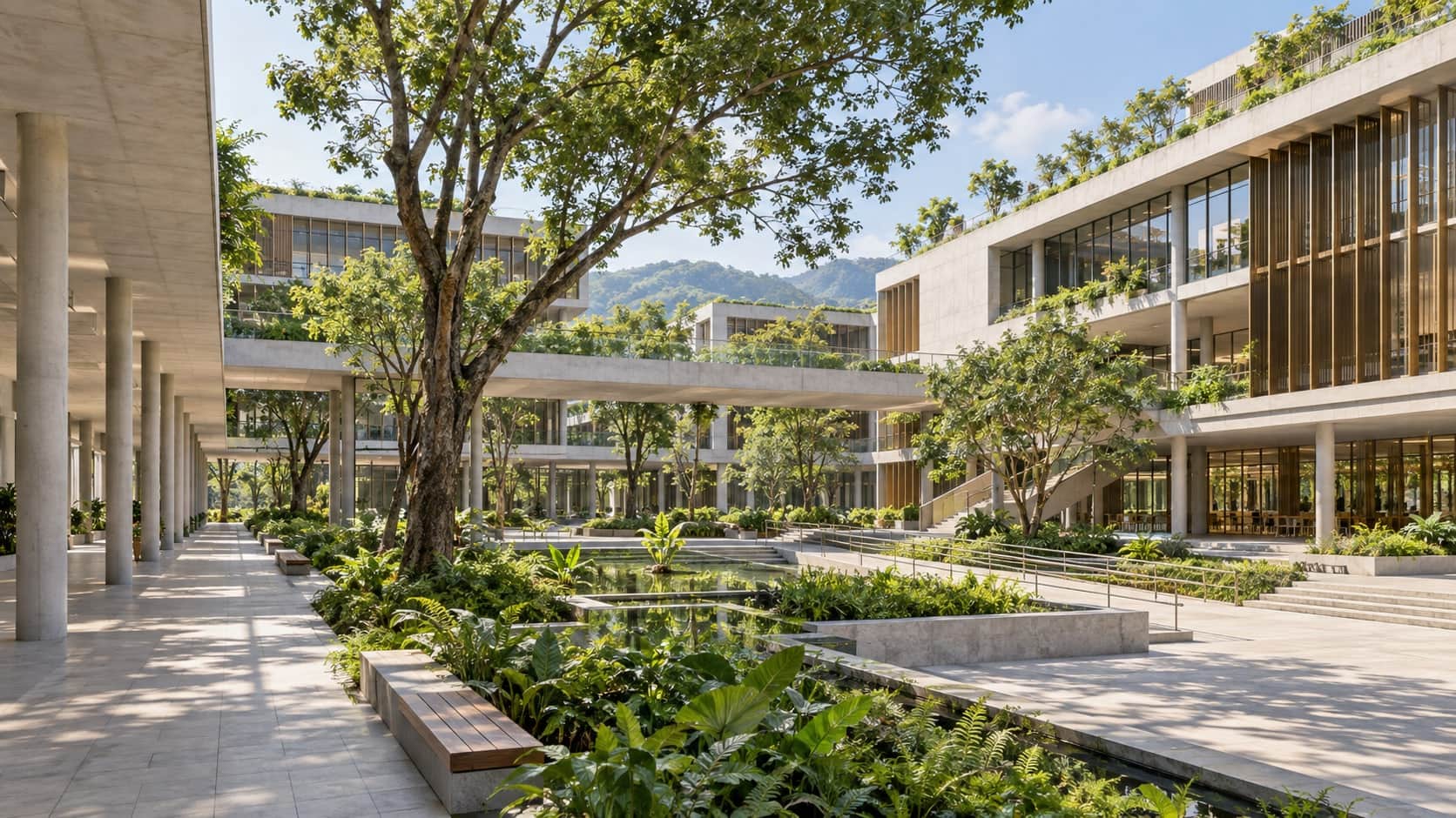 Công trình với không gian xanh